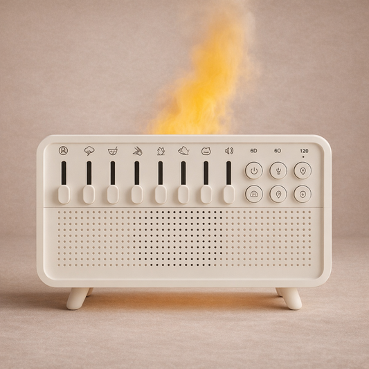 White Noise Sleep Diffuser | Flame Humidifier with Bluetooth