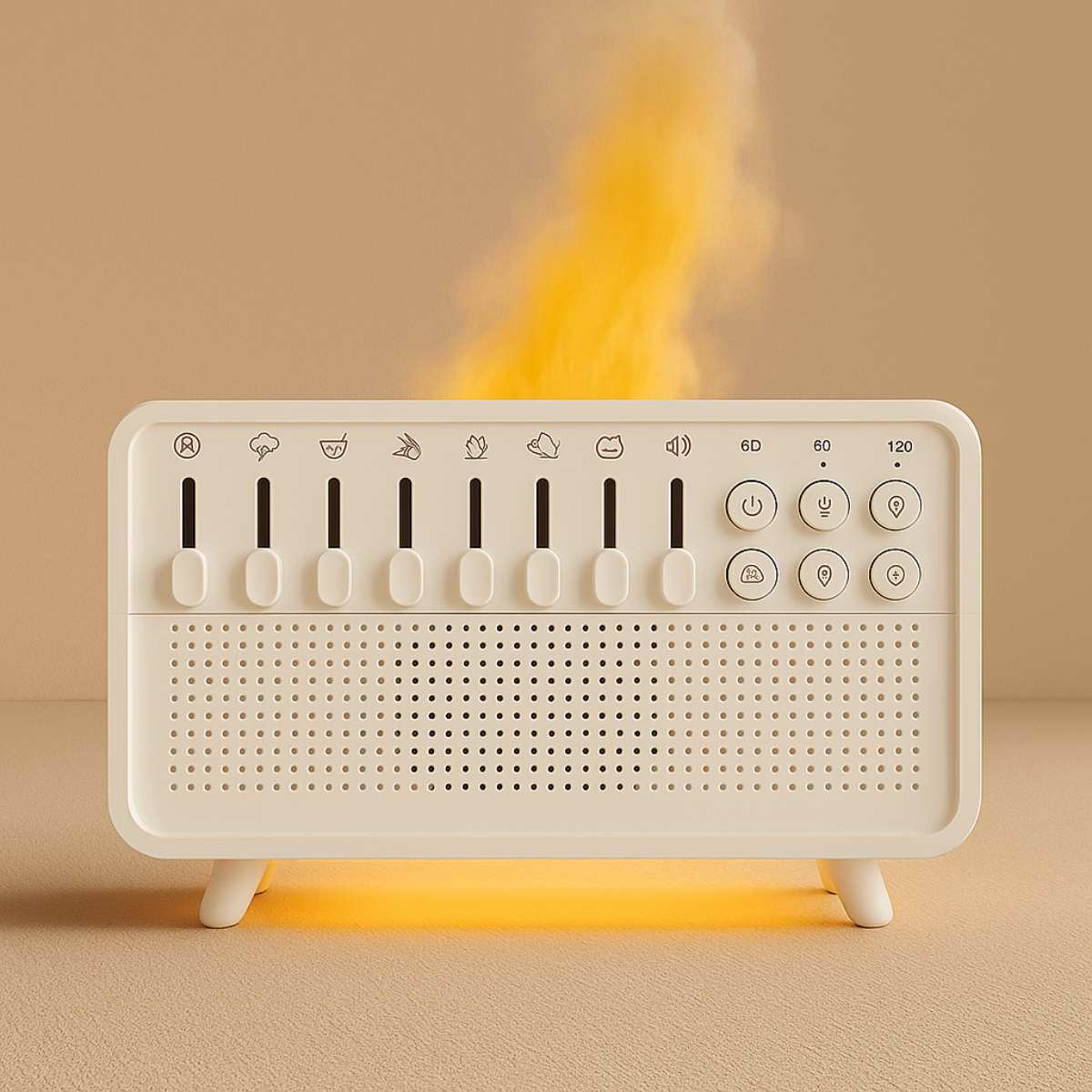 White Noise Sleep Diffuser & Flame Humidifier with Bluetooth