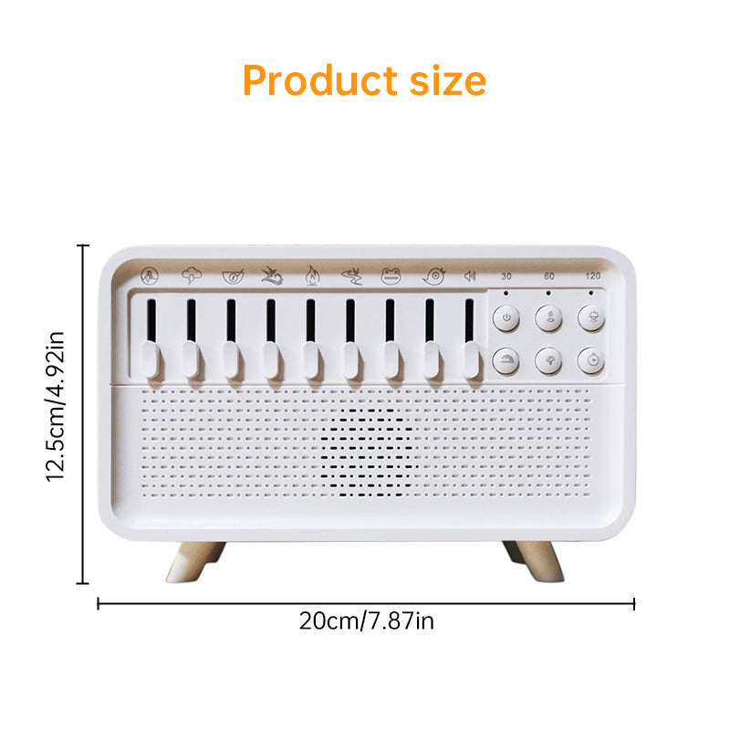 White Noise Sleep Diffuser & Flame Humidifier with Bluetooth