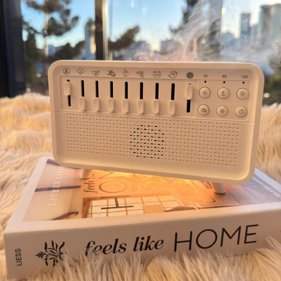 White Noise Sleep Diffuser & Flame Humidifier with Bluetooth