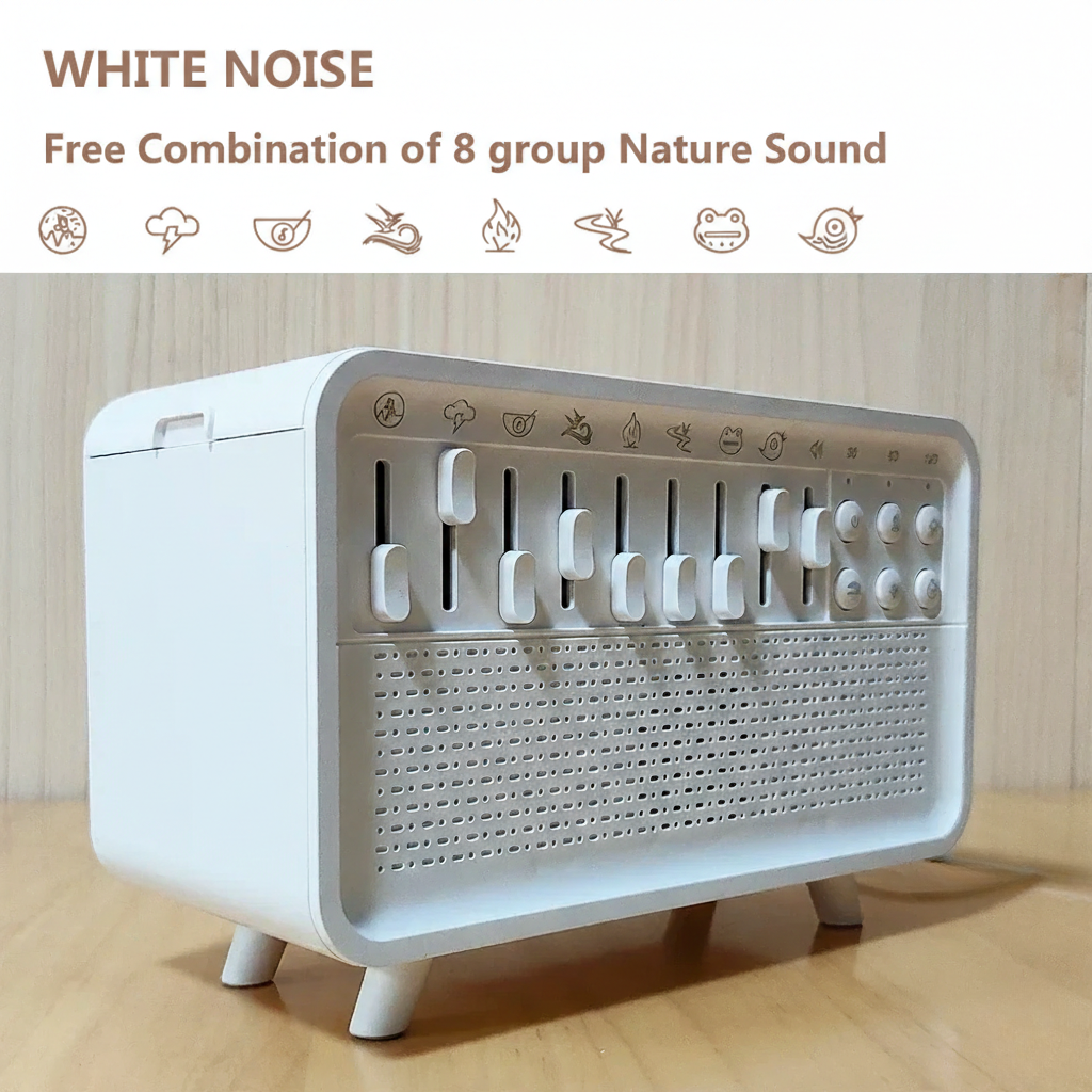 White Noise Sleep Diffuser | Flame Humidifier with Bluetooth