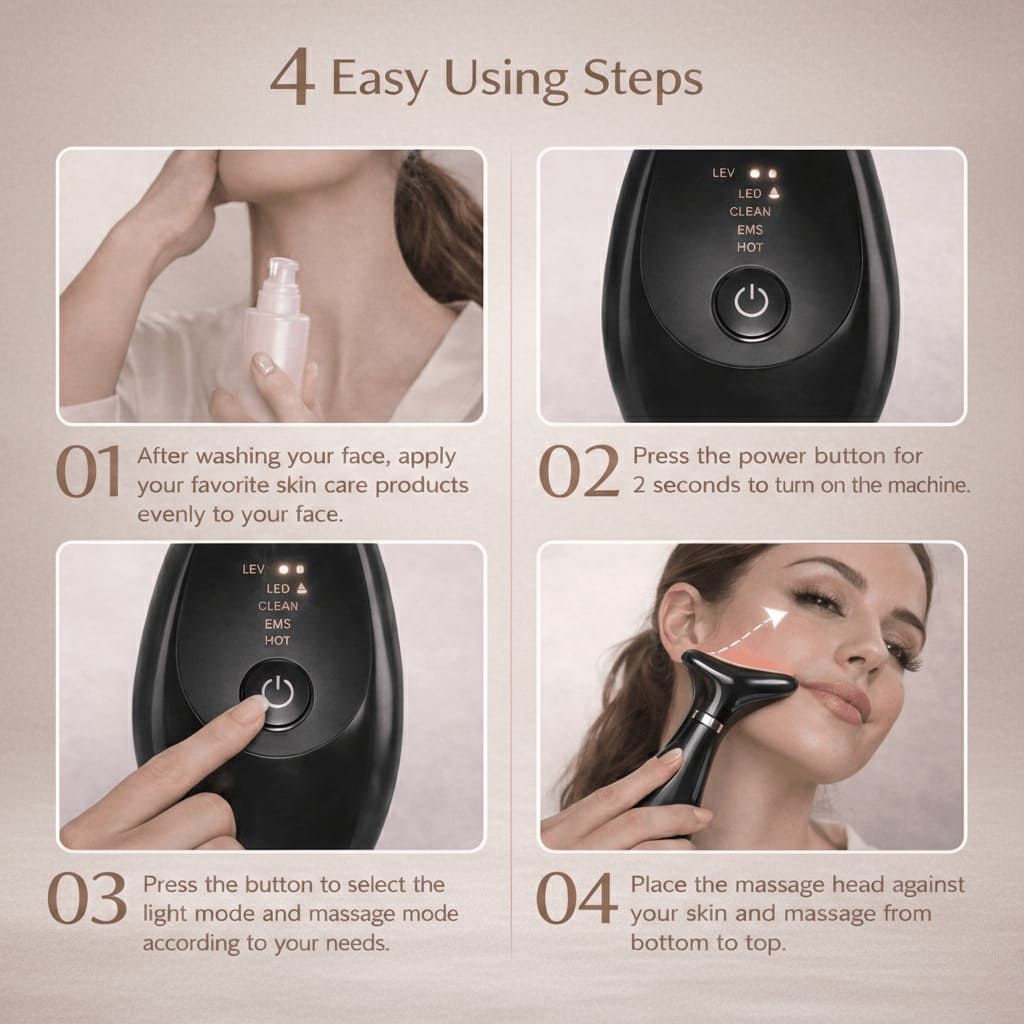 LED Gua Sha Facial Massager | 3 Light Modes