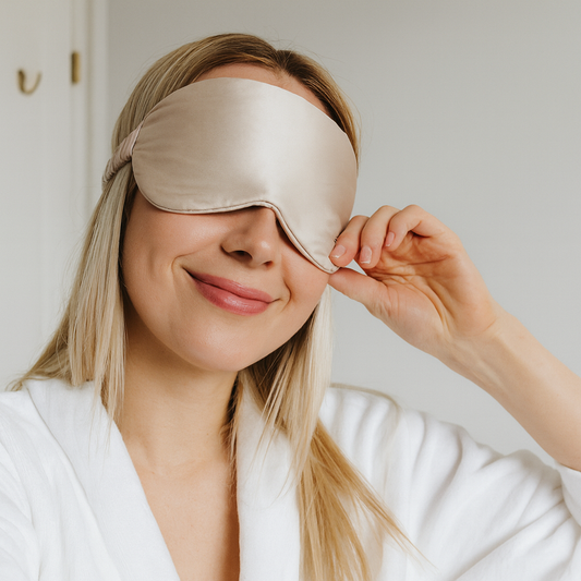 100% Mulberry Silk Eye Mask for Sleep, Ritual & Beauty